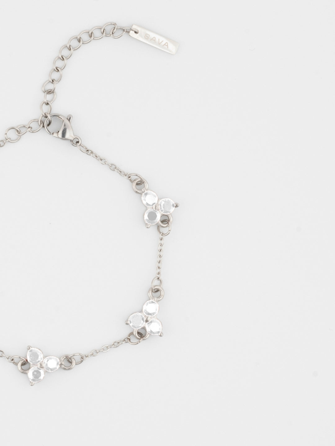 WITTE KLAAVERARMBAND | Zilver