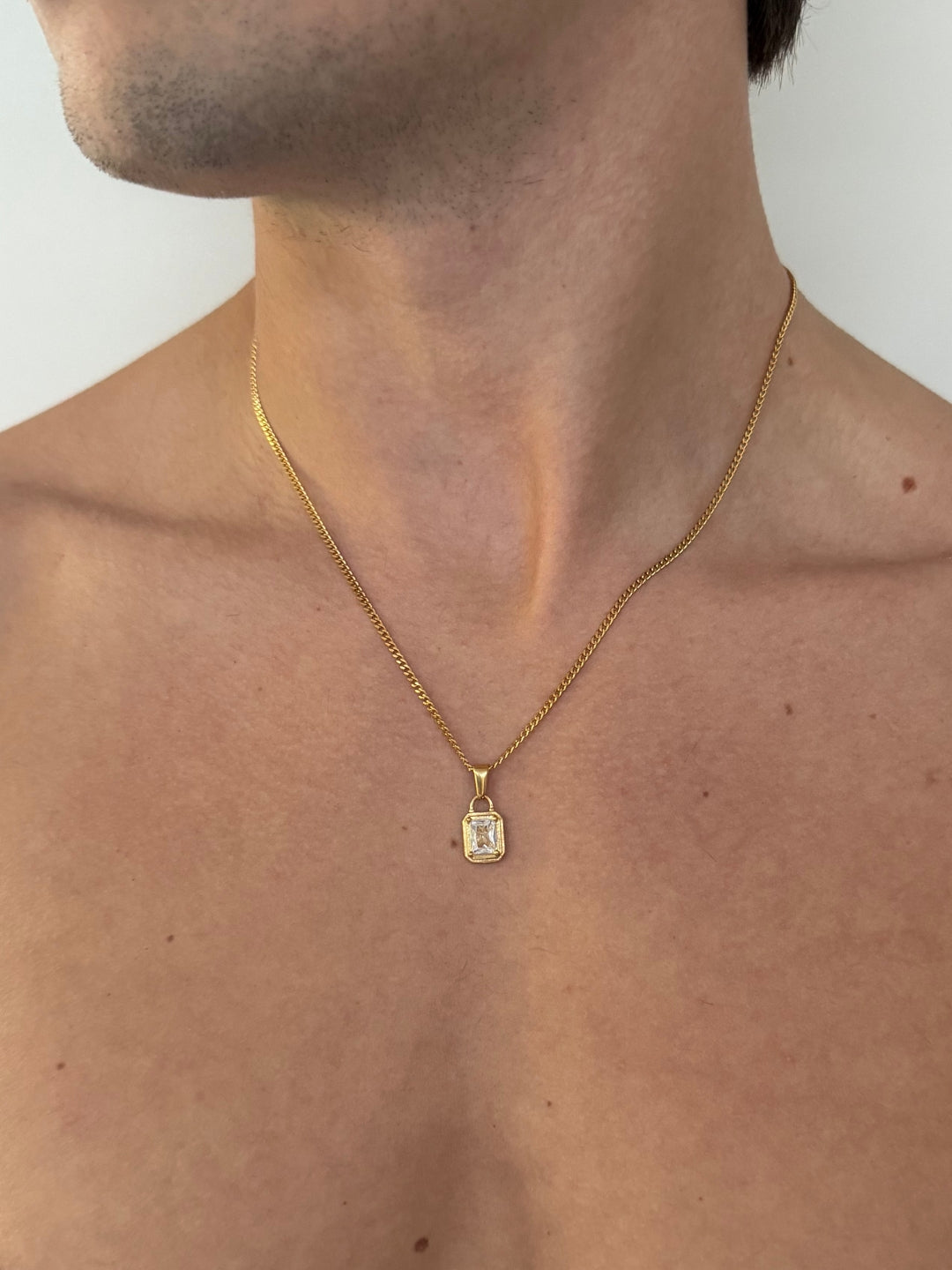 WITTE EDELSTEENKETTING | 18K Goud