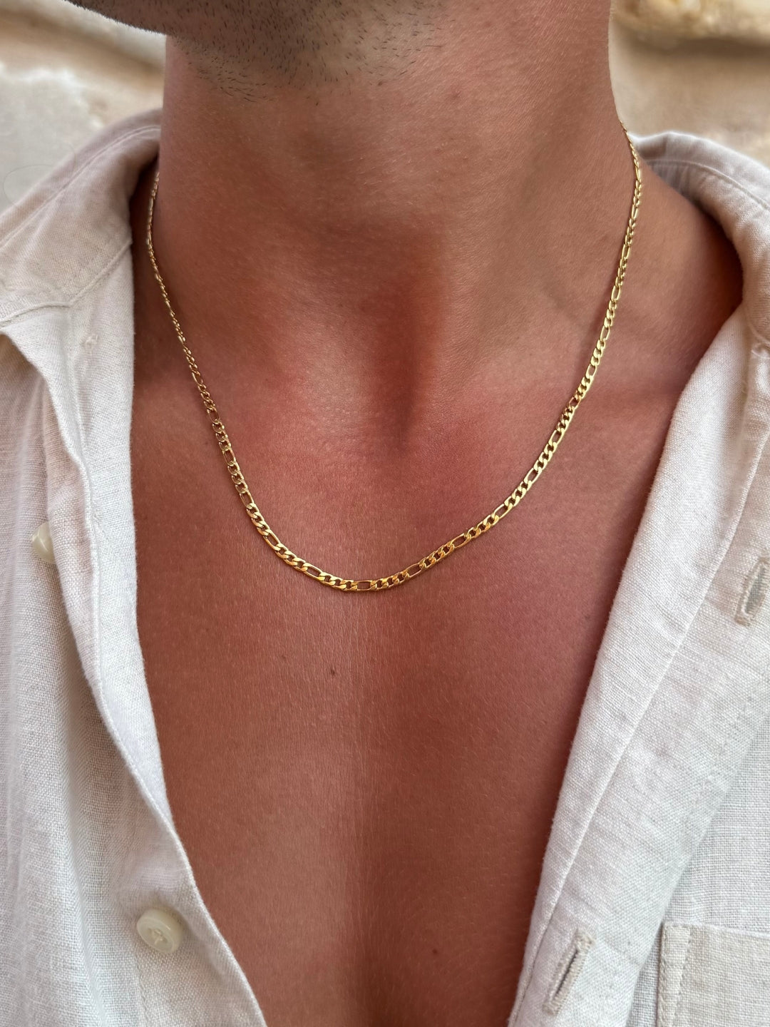 Figaro ketting 3 mm | 18 karaats goud