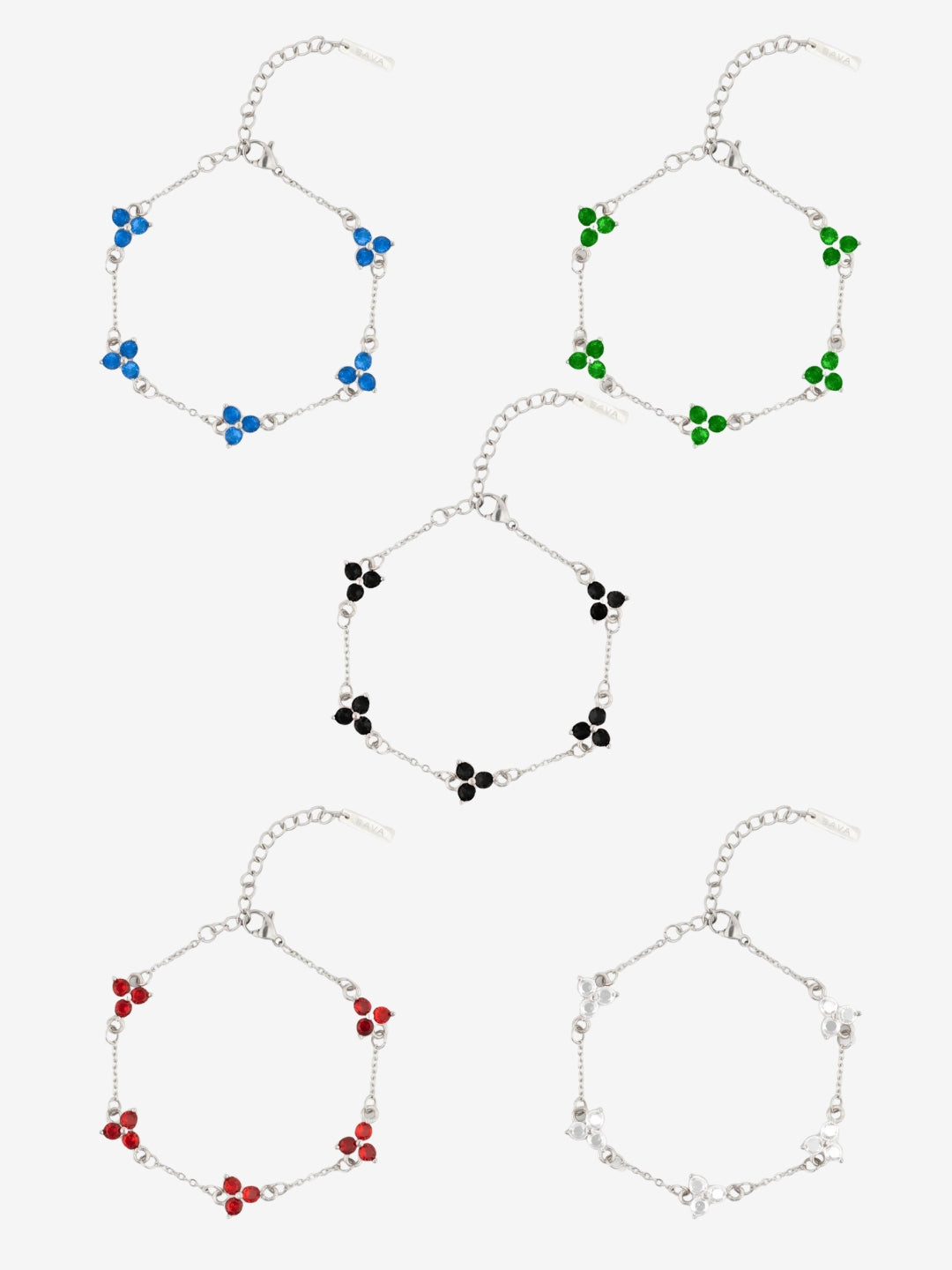 Klaverarmbandenset | Zilver