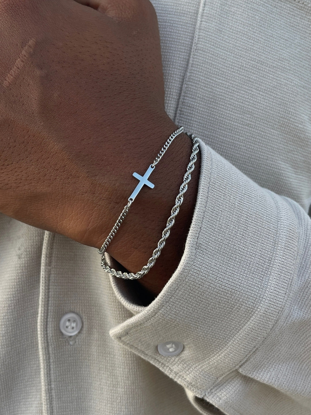 CROSS X TOUW SET 3MM | Zilver