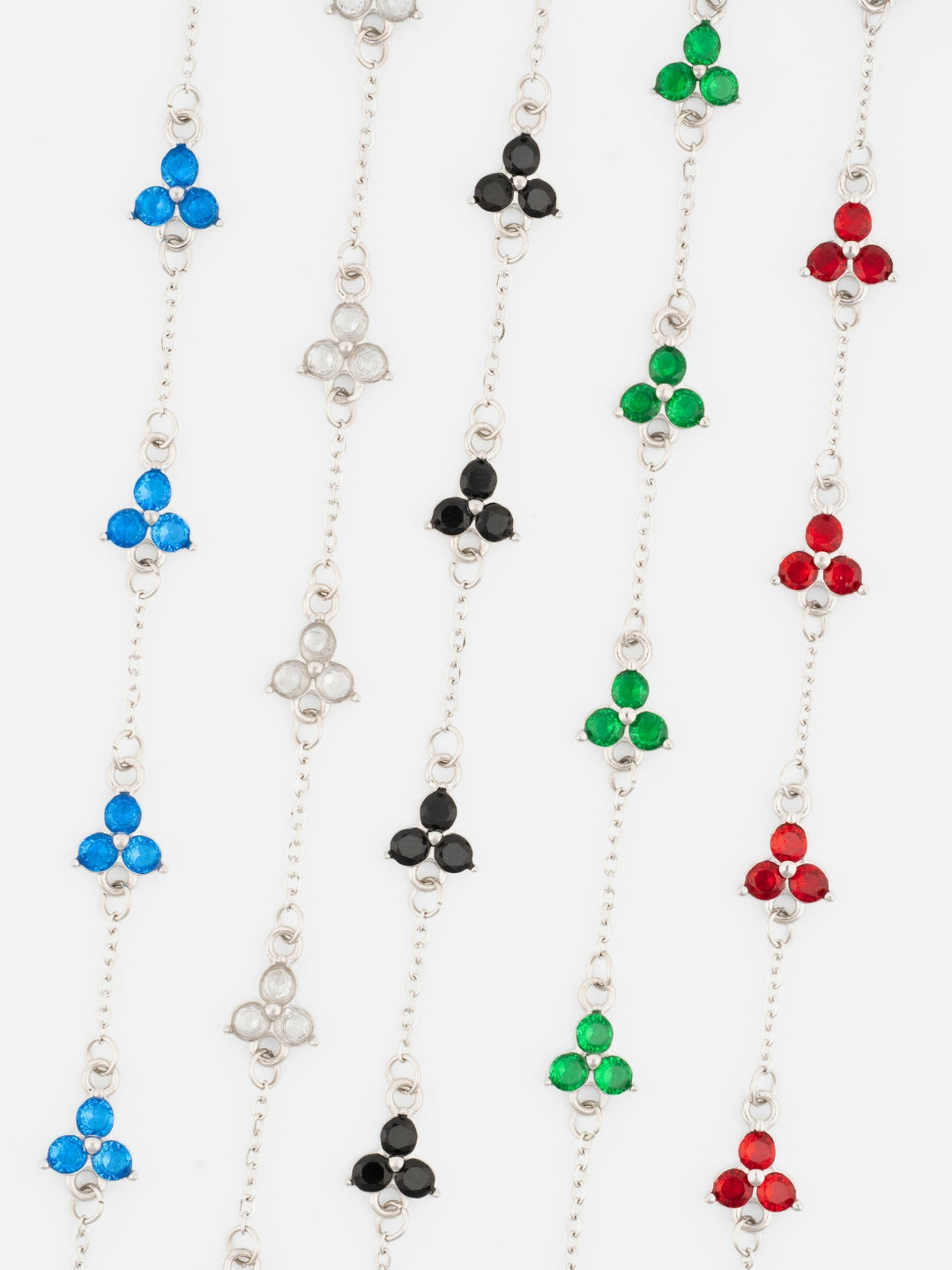 RODE KLAAVERARMBAND | Zilver