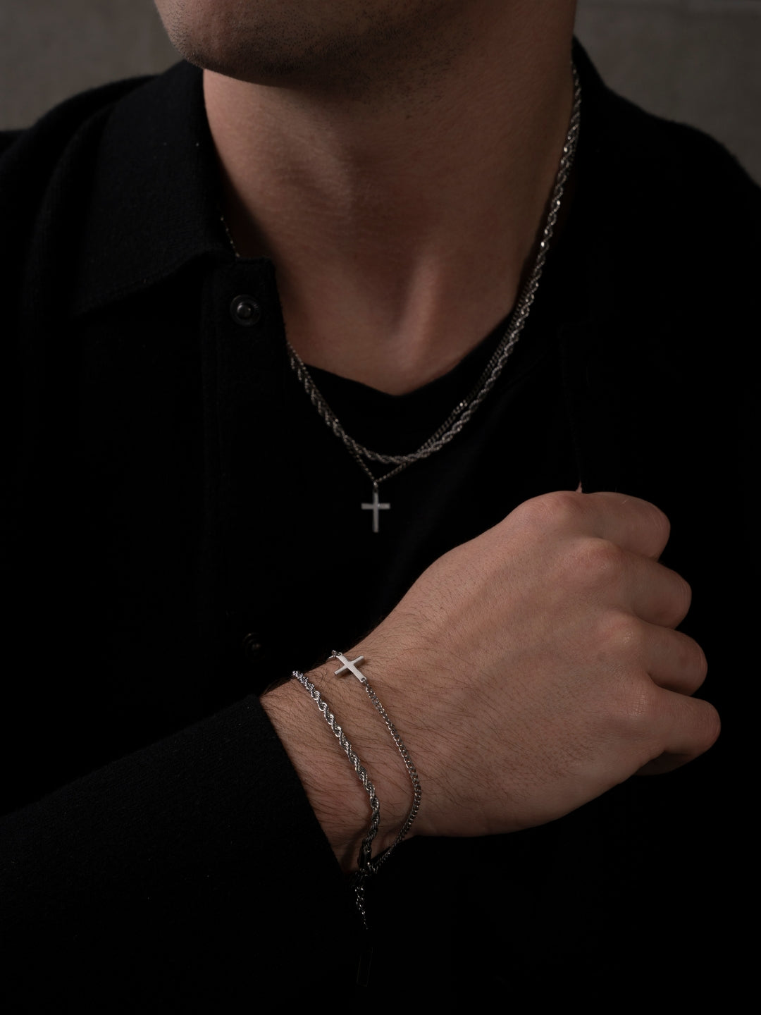 CROSS X TOUW SET 3MM | Zilver