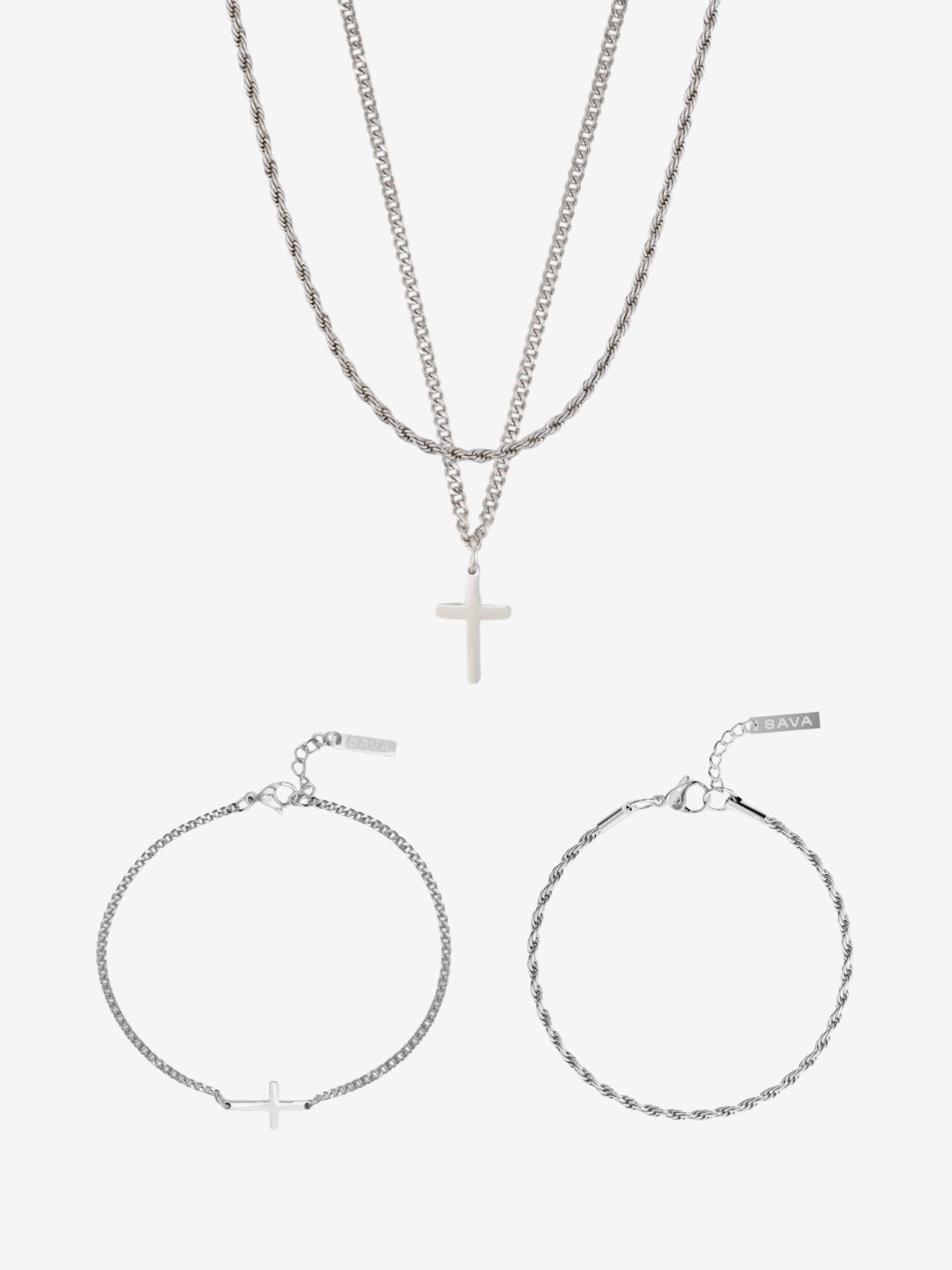 CROSS X TOUW SET 3MM | Zilver