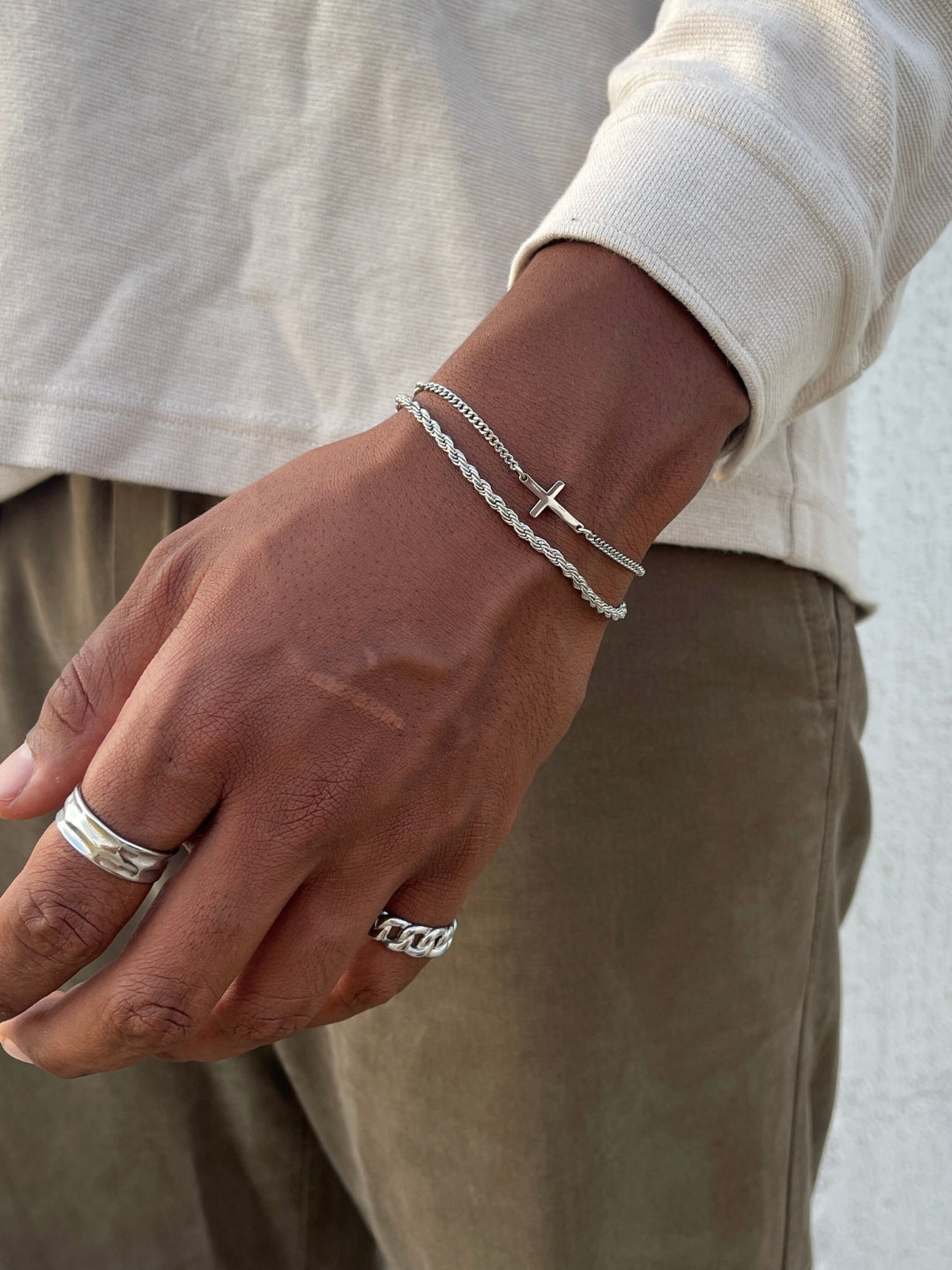 CROSS X TOUW SET 3MM | Zilver