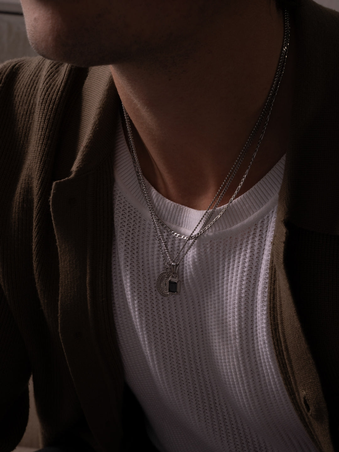 MIDNIGHT EDELSTEENKETTING | Zilver