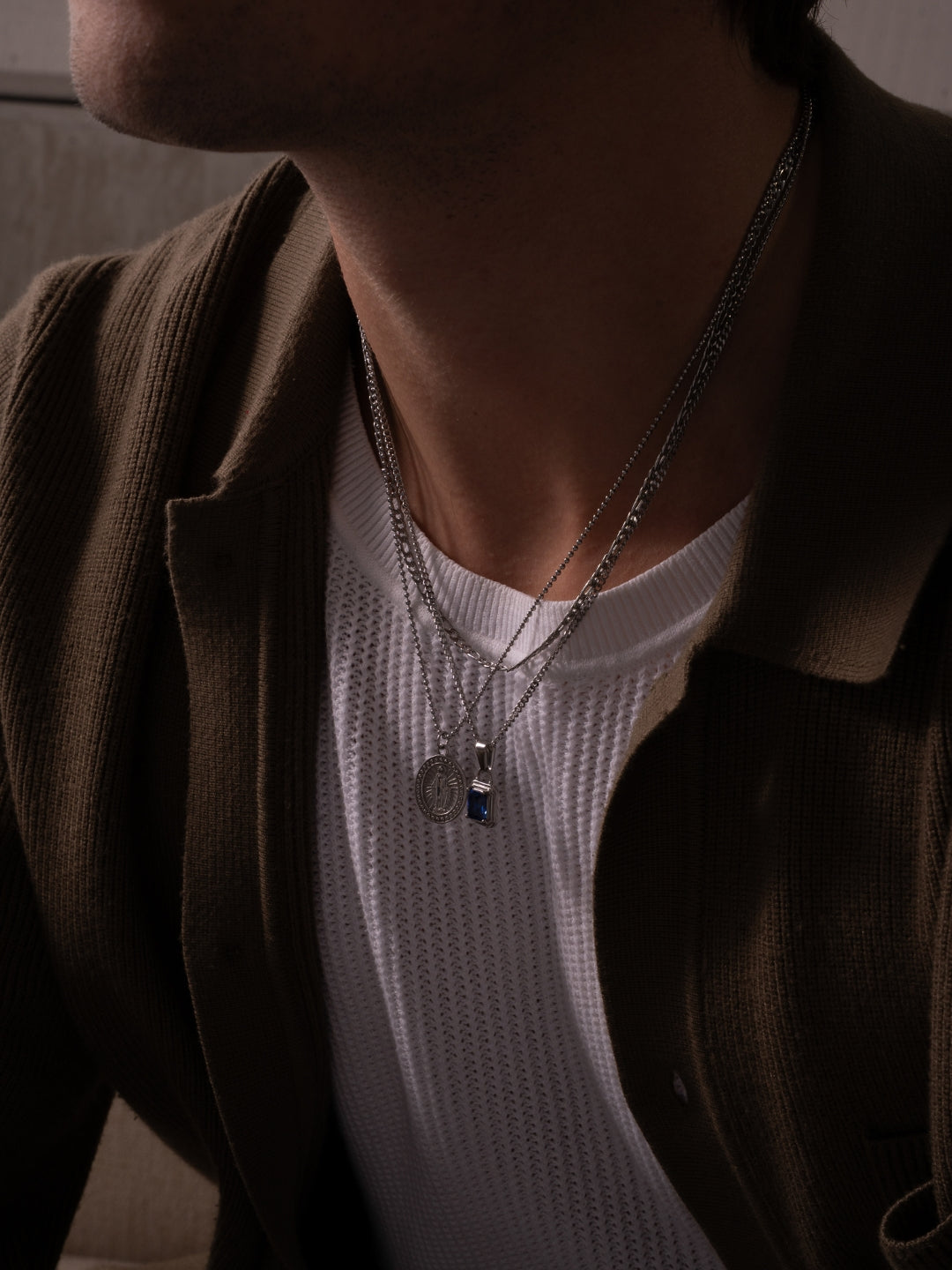 OCEAAN EDELSTEEN KETTING | Zilver