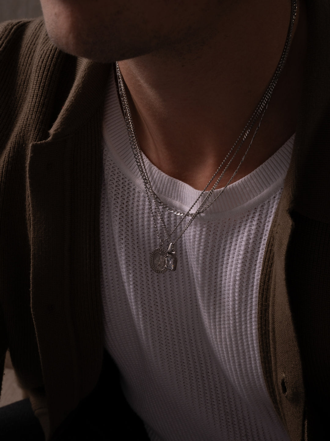 WITTE EDELSTEENKETTING | Zilver