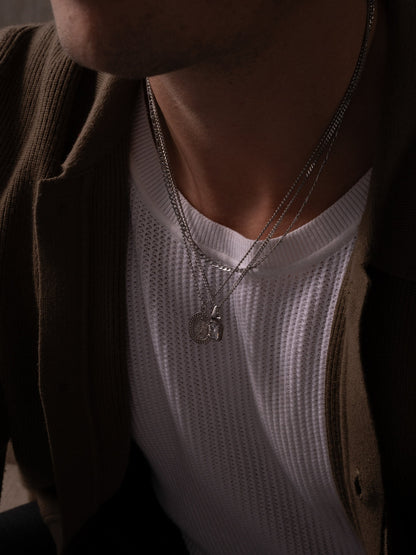 WITTE EDELSTEENKETTING | Zilver