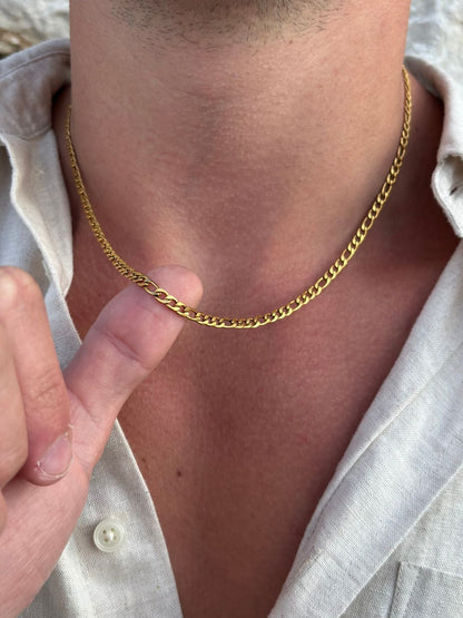 Figaro ketting 3 mm | 18 karaats goud