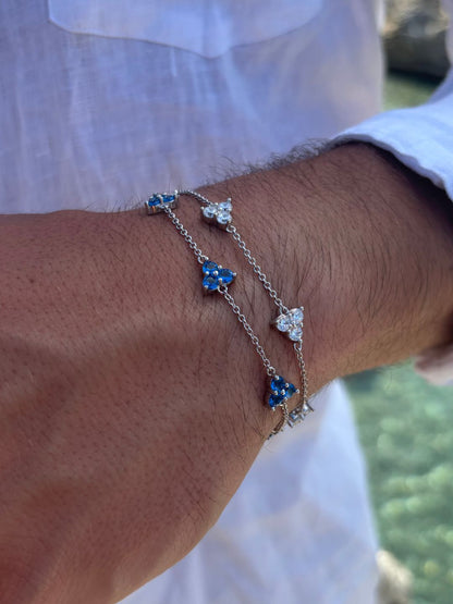 WITTE KLAAVERARMBAND | Zilver