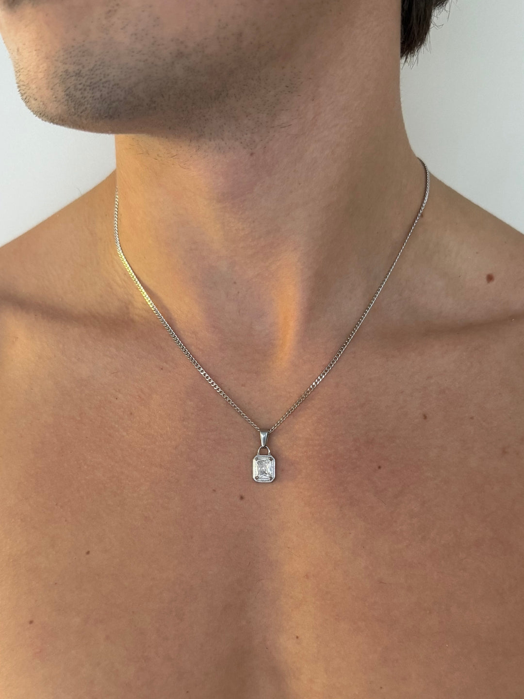 WITTE EDELSTEENKETTING | Zilver