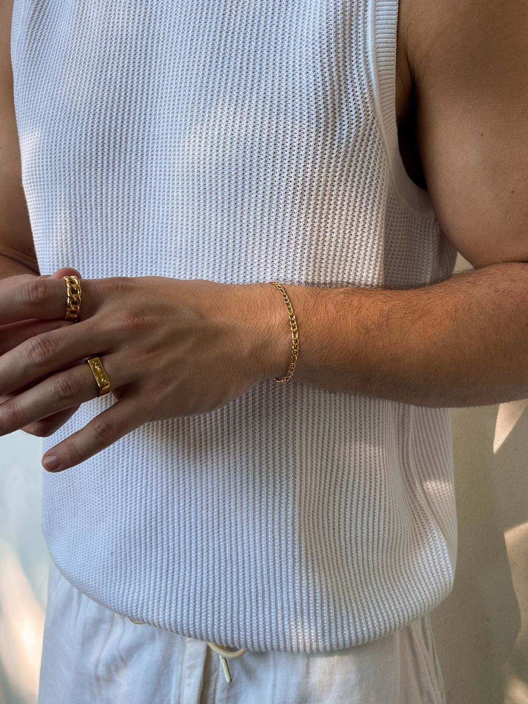 Figaro armband 3 mm | 18 karaats goud