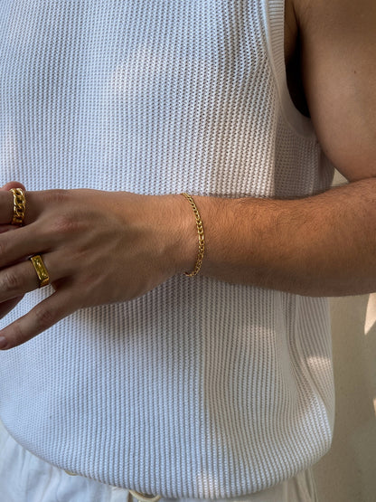 Figaro armband 3 mm | 18 karaats goud