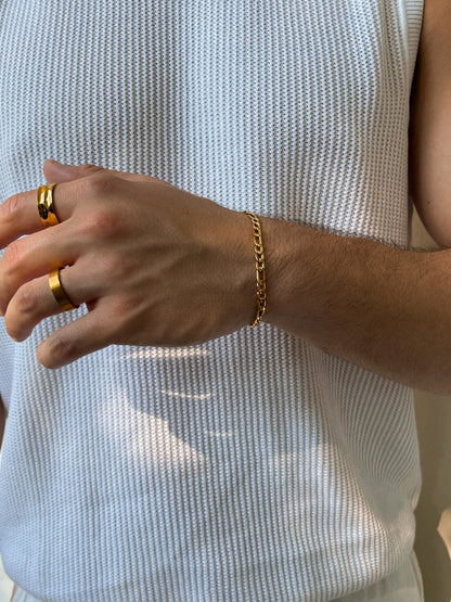 Figaro armband 5 mm | 18 karaats goud