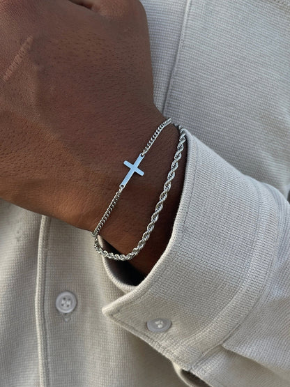 CROSS X TOUW SET 3MM | Zilver