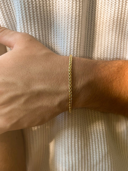 Tarwearmband 3 mm | 18 karaats goud