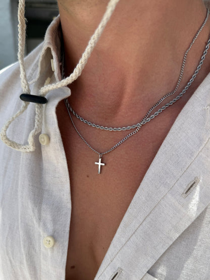 CROSS X TOUW SET 3MM | Zilver