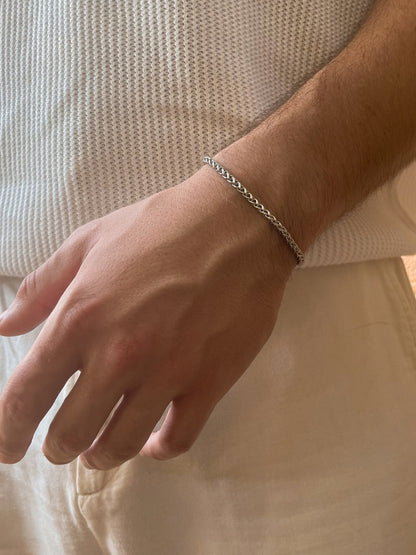 TARWE ARMBAND 3MM | Zilver