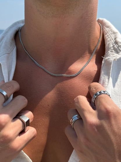 CUBANSE KETTING 3MM | Zilver