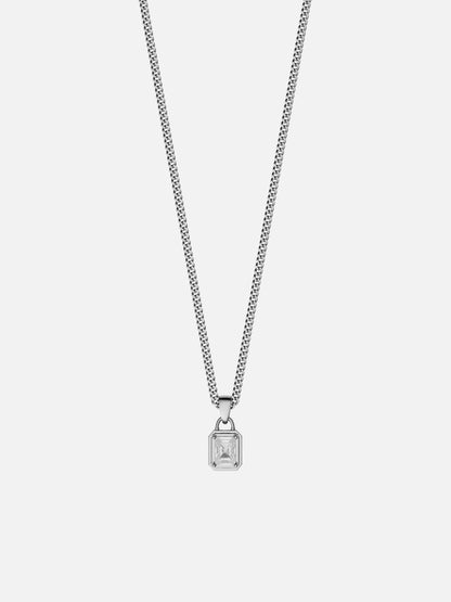 WITTE EDELSTEENKETTING | Zilver