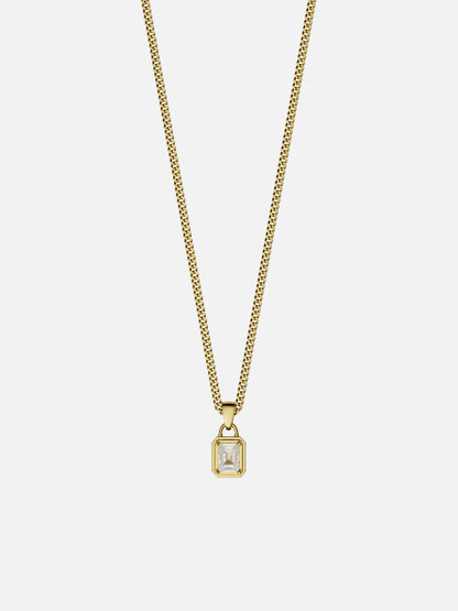 WITTE EDELSTEENKETTING | 18K Goud