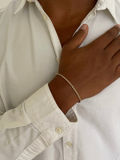 Touwarmband 3 mm | 18 karaats goud
