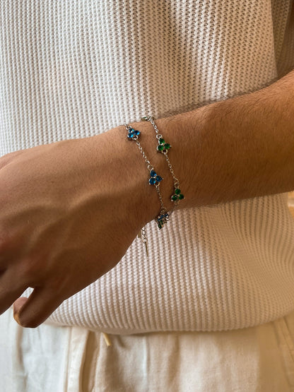 Klaverarmbandenset | Zilver