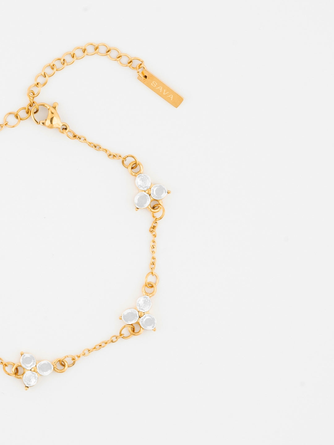 WITTE KLAAVERARMBAND | 18K Goud