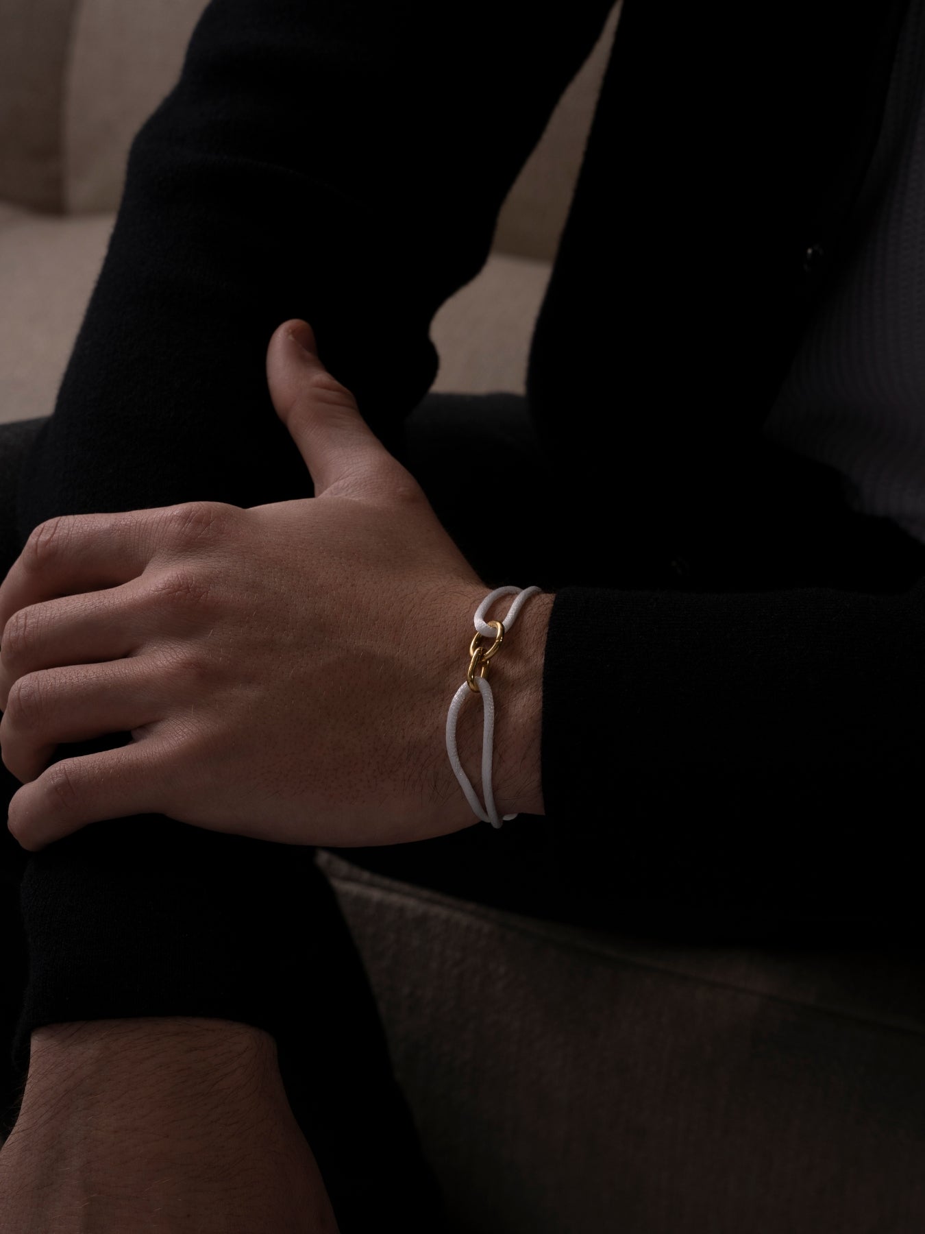 Sneeuw Unity armband | 18 karaats goud