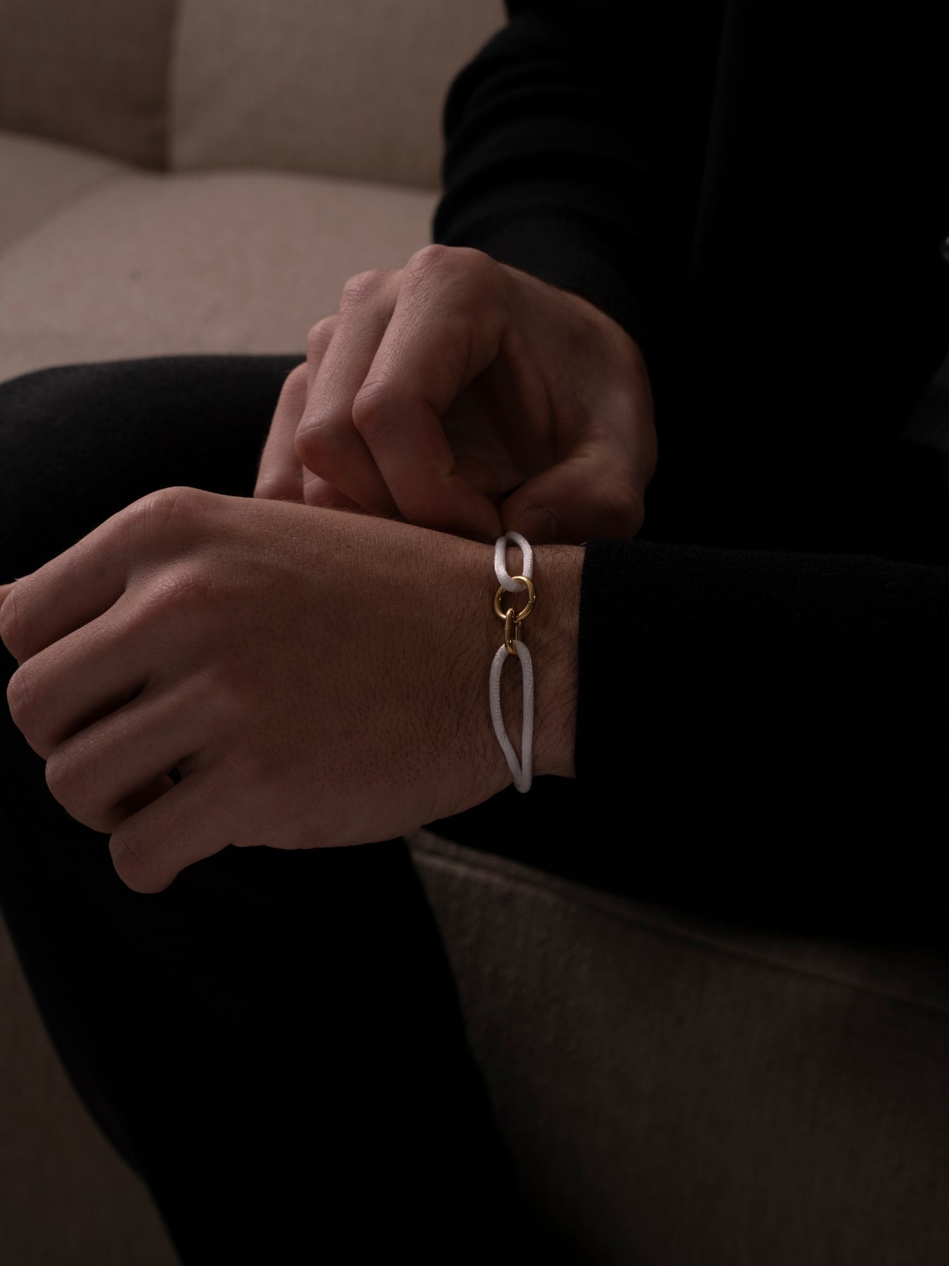 Sneeuw Unity armband | 18 karaats goud