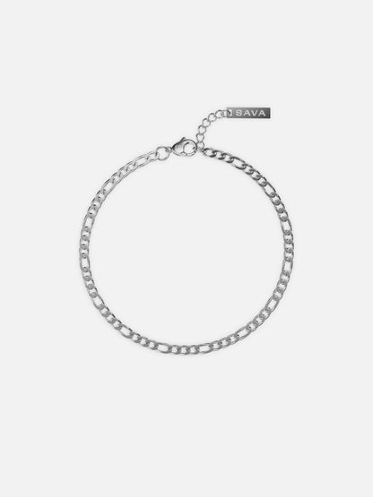 Figaro armband 3 mm | Zilver