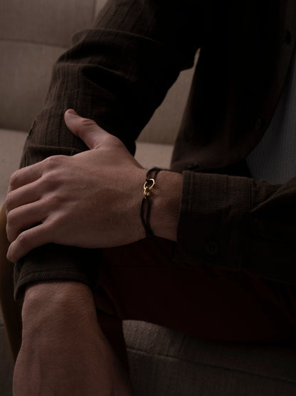 Koffie Unity armband | 18K goud