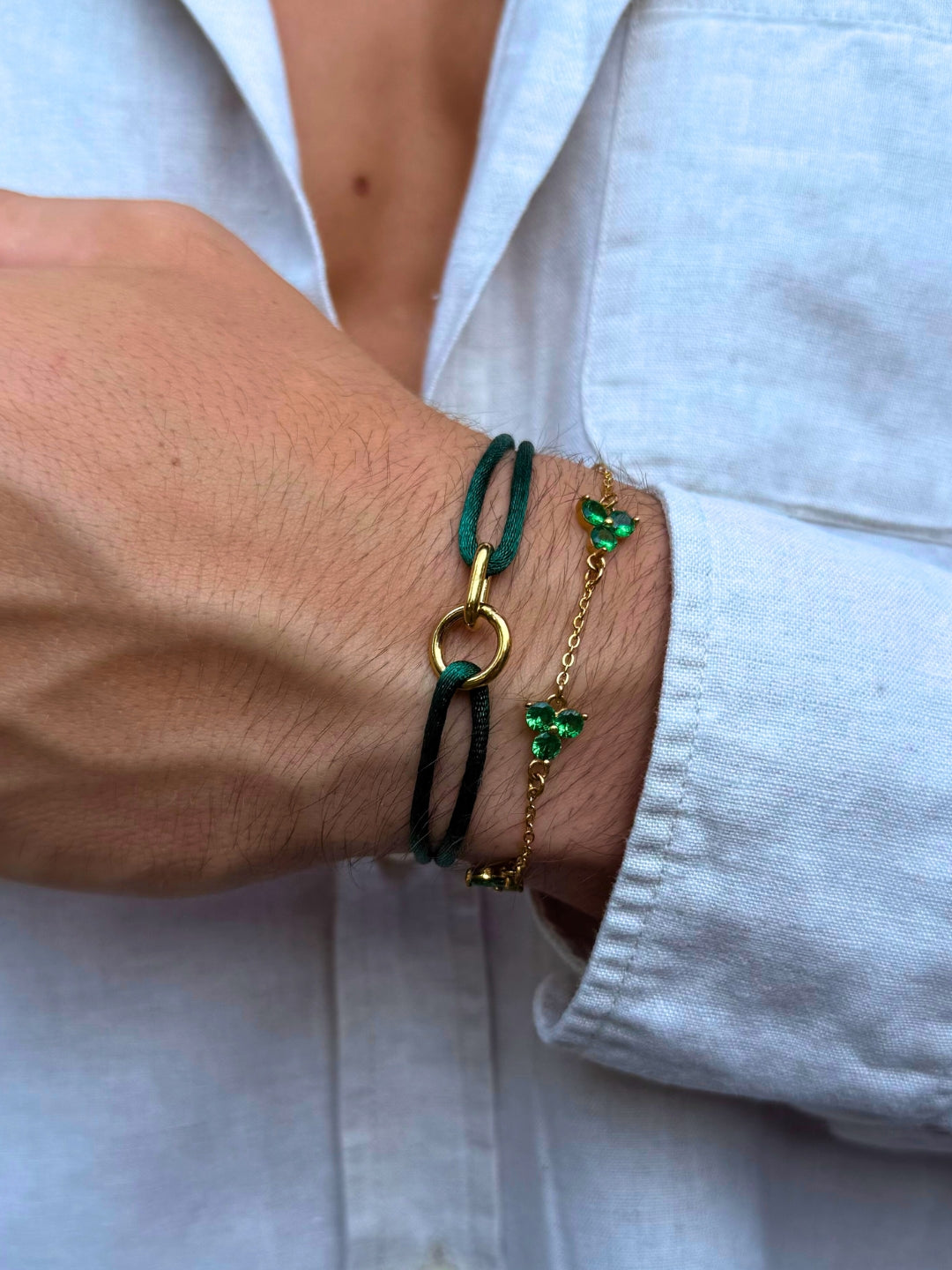 GROENE ARMBAND | 18K Goud