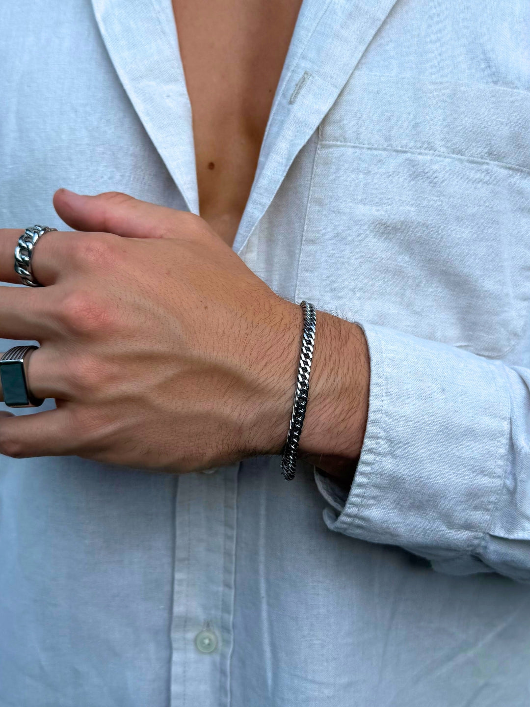 Cubaanse armband 5 mm | Zilver