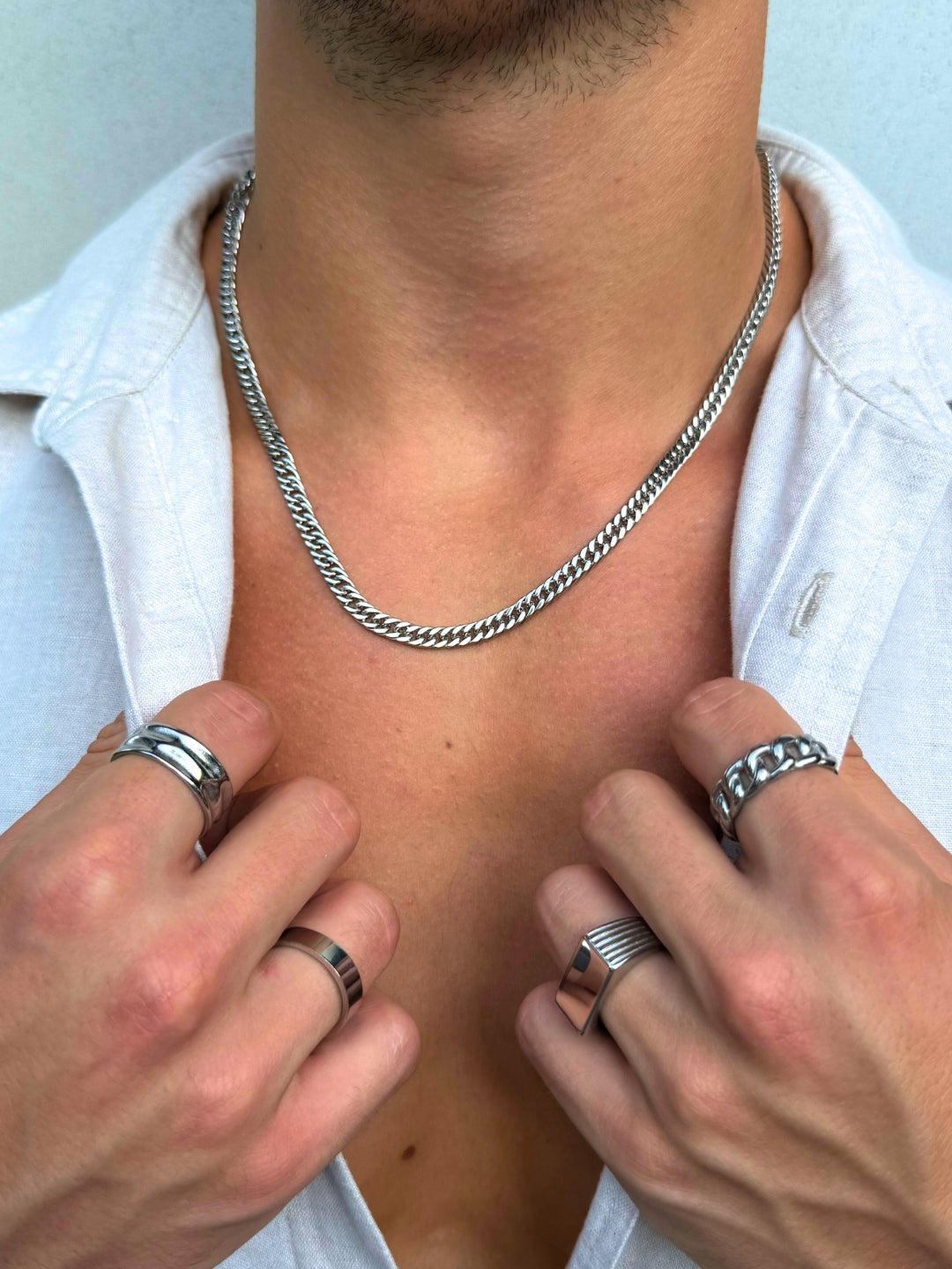 CUBANSE KETTING 5MM | Zilver