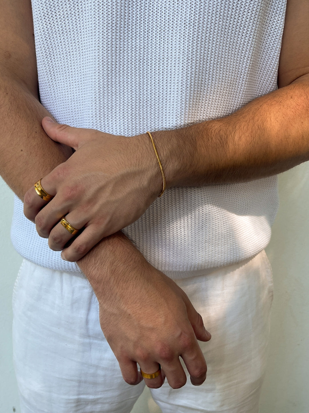 VIERKANTE ARMBAND | 18K Goud