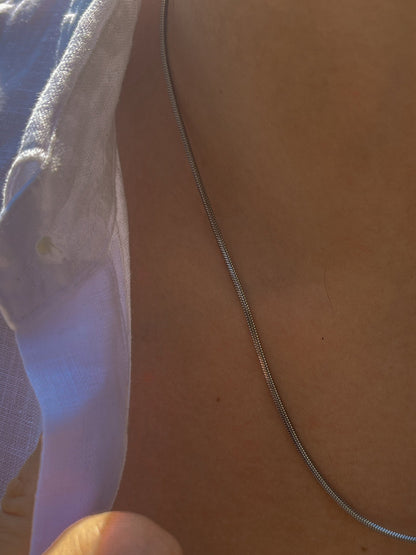 VIERKANTE KETTING | Zilver