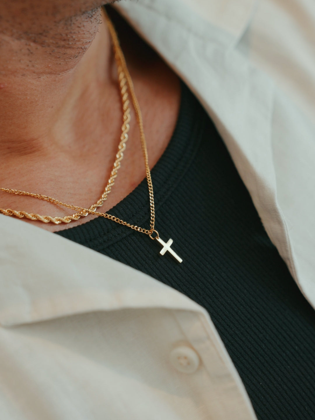 CROSS X ROPE SET 3MM | 18K Goud